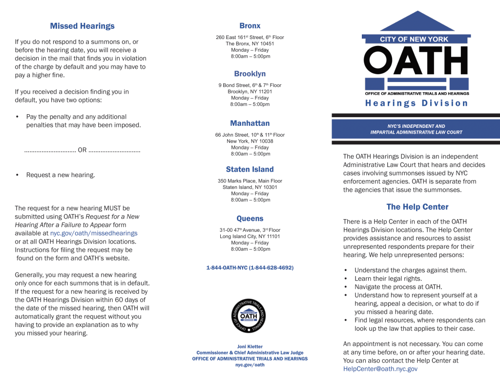 OATH Brochure