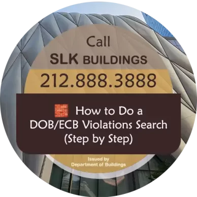 SLK Buildings CTA button how to do a dob ecb violation search